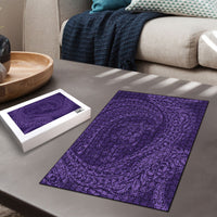 Hawaiian Turtle and Shark Puzzle Kakau Tribal with Polynesian Pattern Purple Color