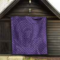 Hawaiian Turtle and Shark Quilt Kakau Tribal with Polynesian Pattern Purple Color