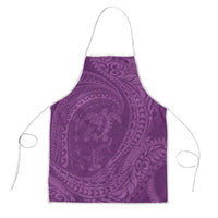 Hawaiian Turtle and Shark Apron Kakau Tribal with Polynesian Pattern Pink Color