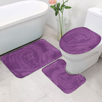 Hawaiian Turtle and Shark Bathroom Set Kakau Tribal with Polynesian Pattern Pink Color
