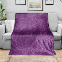 Hawaiian Turtle and Shark Blanket Kakau Tribal with Polynesian Pattern Pink Color