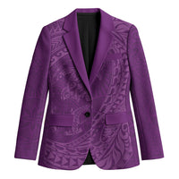 Hawaiian Turtle and Shark Blazer Kakau Tribal with Polynesian Pattern Pink Color