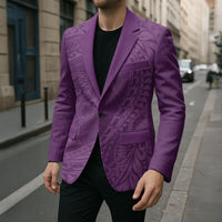 Hawaiian Turtle and Shark Blazer Kakau Tribal with Polynesian Pattern Pink Color