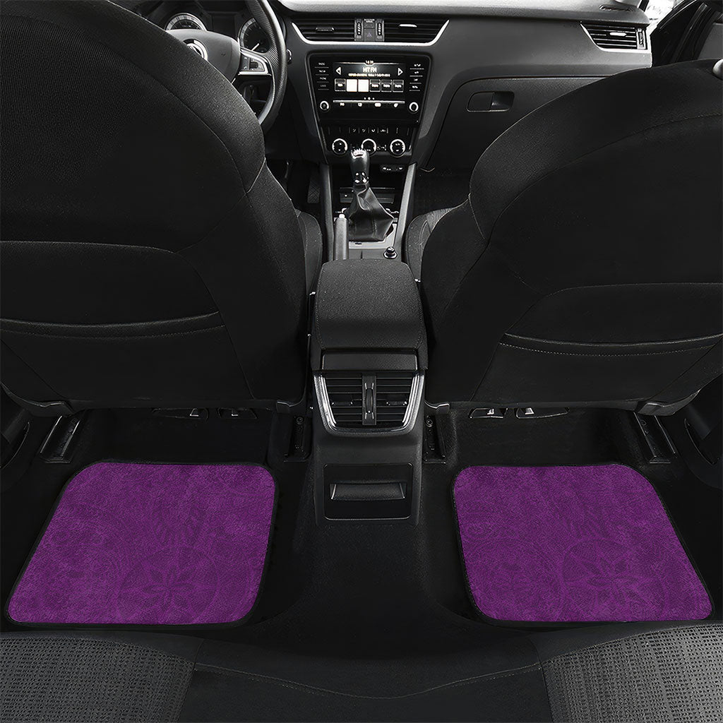 Hawaiian Turtle and Shark Car Mats Kakau Tribal with Polynesian Pattern Pink Color