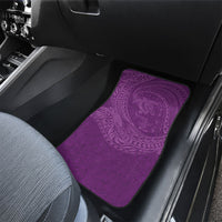 Hawaiian Turtle and Shark Car Mats Kakau Tribal with Polynesian Pattern Pink Color