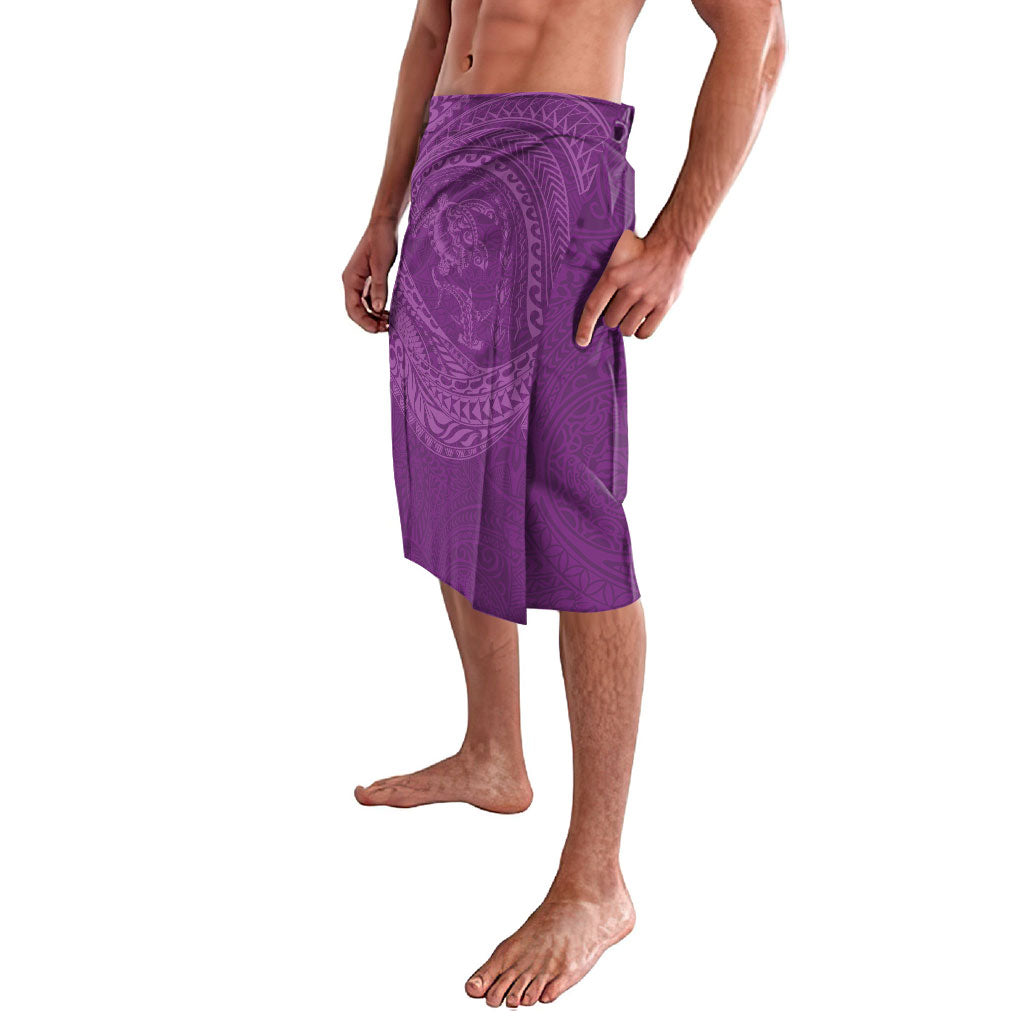 Hawaiian Turtle and Shark Lavalava Kakau Tribal with Polynesian Pattern Pink Color