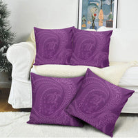 Hawaiian Turtle and Shark Pillow Cover Kakau Tribal with Polynesian Pattern Pink Color