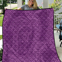 Hawaiian Turtle and Shark Quilt Kakau Tribal with Polynesian Pattern Pink Color