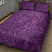 Hawaiian Turtle and Shark Quilt Bed Set Kakau Tribal with Polynesian Pattern Pink Color