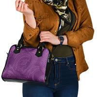 Hawaiian Turtle and Shark Shoulder Handbag Kakau Tribal with Polynesian Pattern Pink Color