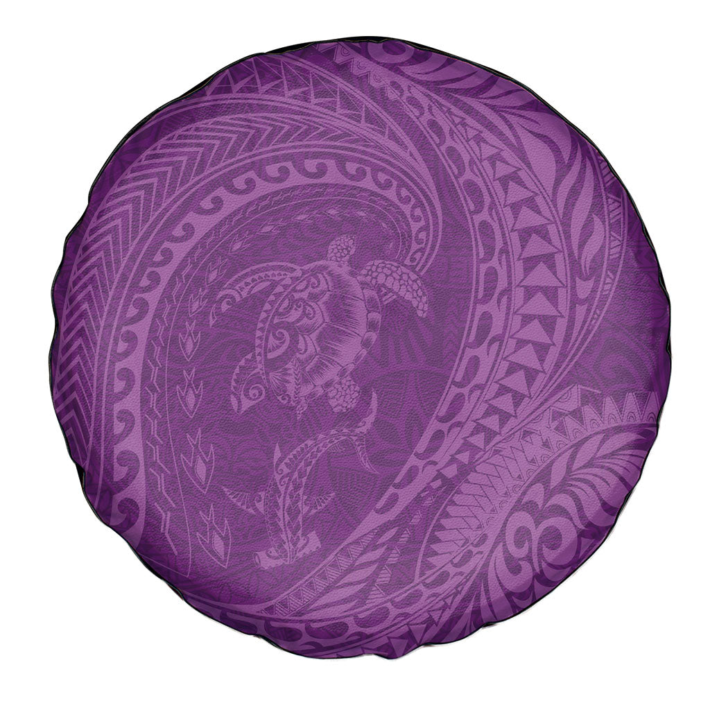Hawaiian Turtle and Shark Spare Tire Cover Kakau Tribal with Polynesian Pattern Pink Color