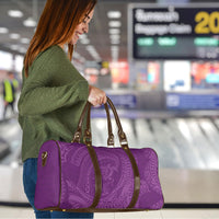 Hawaiian Turtle and Shark Travel Bag Kakau Tribal with Polynesian Pattern Pink Color
