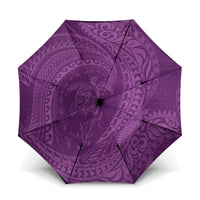 Hawaiian Turtle and Shark Umbrella Kakau Tribal with Polynesian Pattern Pink Color