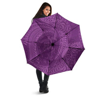 Hawaiian Turtle and Shark Umbrella Kakau Tribal with Polynesian Pattern Pink Color