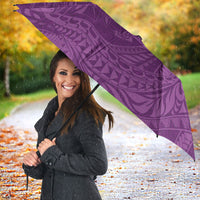Hawaiian Turtle and Shark Umbrella Kakau Tribal with Polynesian Pattern Pink Color
