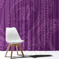 Hawaiian Turtle and Shark Window Curtain Kakau Tribal with Polynesian Pattern Pink Color