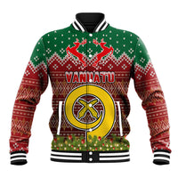 Vanuatu Christmas Baseball Jacket Pig Tusk Beautiful Merry Xmas Snowflake LT03 Unisex Red - Polynesian Pride