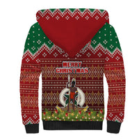 Vanuatu Christmas Sherpa Hoodie Pig Tusk Beautiful Merry Xmas Snowflake LT03 - Polynesian Pride