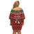 Personalised Vanuatu Christmas Off Shoulder Short Dress Pig Tusk Beautiful Merry Xmas Snowflake LT03 - Polynesian Pride
