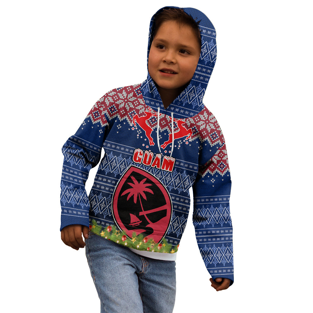 Guam Christmas Kid Hoodie Chamorro Guam Tattoos Beautiful Merry Xmas Snowflake LT03 - Polynesian Pride