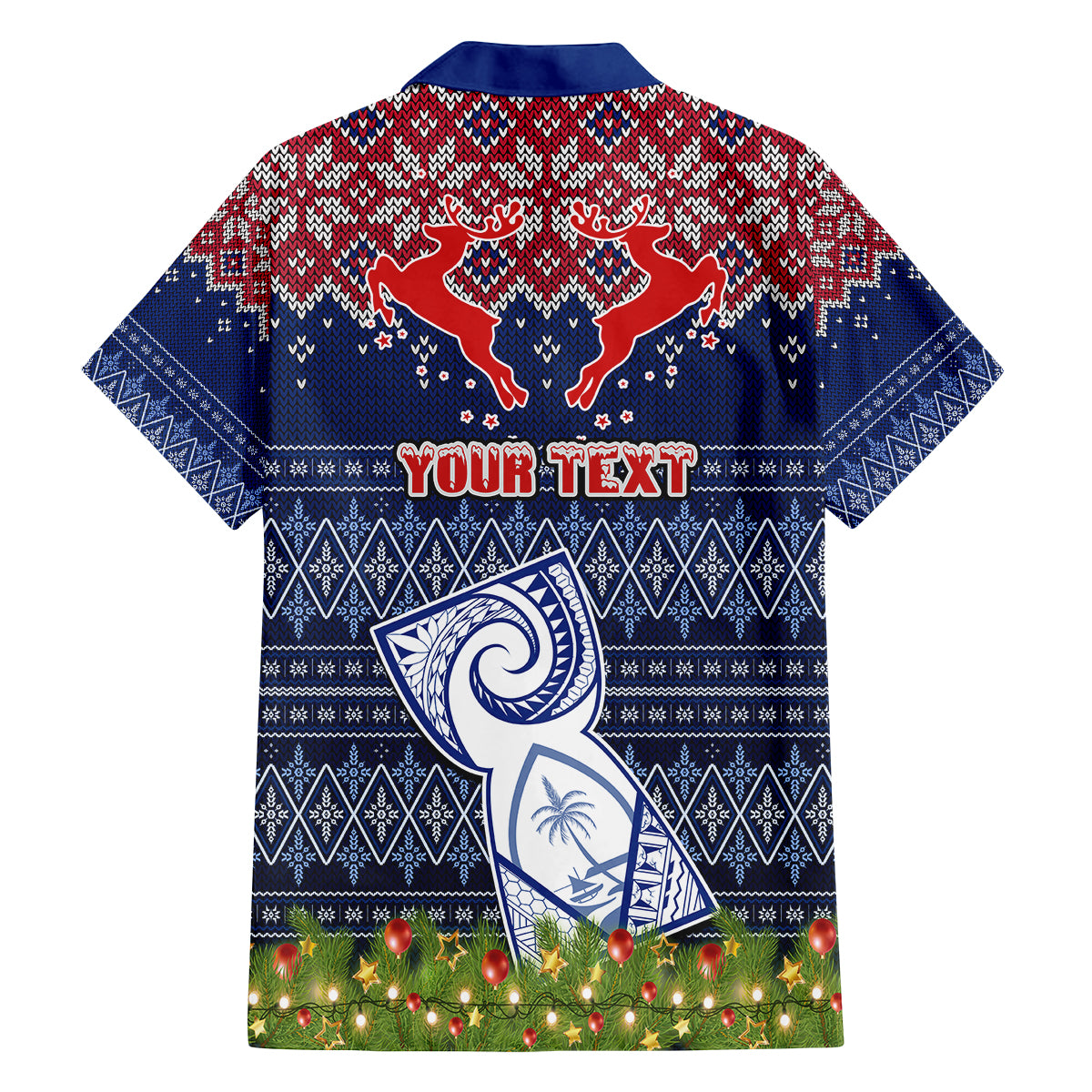 Personalised Guam Christmas Kid Hawaiian Shirt Chamorro Guam Tattoos Beautiful Merry Xmas Snowflake LT03 - Polynesian Pride