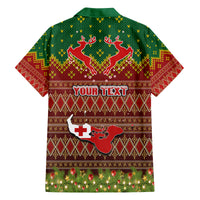 Personalised Tonga Christmas Kid Hawaiian Shirt Coat of Arms and Map Beautiful Merry Xmas Snowflake LT03 - Polynesian Pride