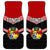 Tonga Car Mats Tonga Coat of Arms with Seamless Tapa Ngatu Pattern LT03 Black - Polynesian Pride