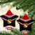 Tonga Ceramic Ornament Tonga Coat of Arms with Seamless Tapa Ngatu Pattern LT03 - Polynesian Pride
