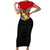 Tonga Short Sleeve Bodycon Dress Tonga Coat of Arms with Seamless Tapa Ngatu Pattern LT03 Long Dress Black - Polynesian Pride