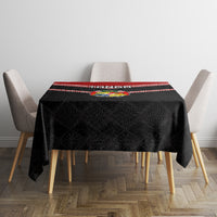 Tonga Tablecloth Tonga Coat of Arms with Seamless Tapa Ngatu Pattern LT03 - Polynesian Pride