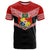 Personalised Tonga T Shirt Tonga Coat of Arms with Seamless Tapa Ngatu Pattern LT03 Black - Polynesian Pride