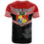 Personalised Tonga T Shirt Tonga Coat of Arms with Seamless Tapa Ngatu Pattern LT03 - Polynesian Pride