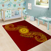 Tonga Ha'apai High School Area Rug Ngatu and Maori Ethnic Tribal Pattern LT03 - Polynesian Pride