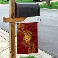 Tonga Ha'apai High School Garden Flag Ngatu and Maori Ethnic Tribal Pattern LT03 - Polynesian Pride