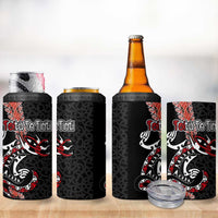 Aotearoa Toitu Te Tiriti 4 in 1 Can Cooler Tumbler Maori Taniwha Haka - Honour the Treaty LT03 - Polynesian Pride