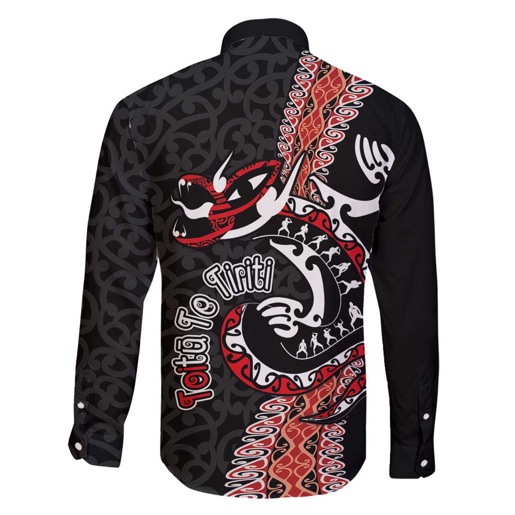 Aotearoa Toitu Te Tiriti Family Matching Short Sleeve Bodycon Dress and Hawaiian Shirt Maori Taniwha Haka - Honour the Treaty LT03 - Polynesian Pride
