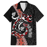 Aotearoa Toitu Te Tiriti Hawaiian Shirt Maori Taniwha Haka - Honour the Treaty LT03 Black - Polynesian Pride