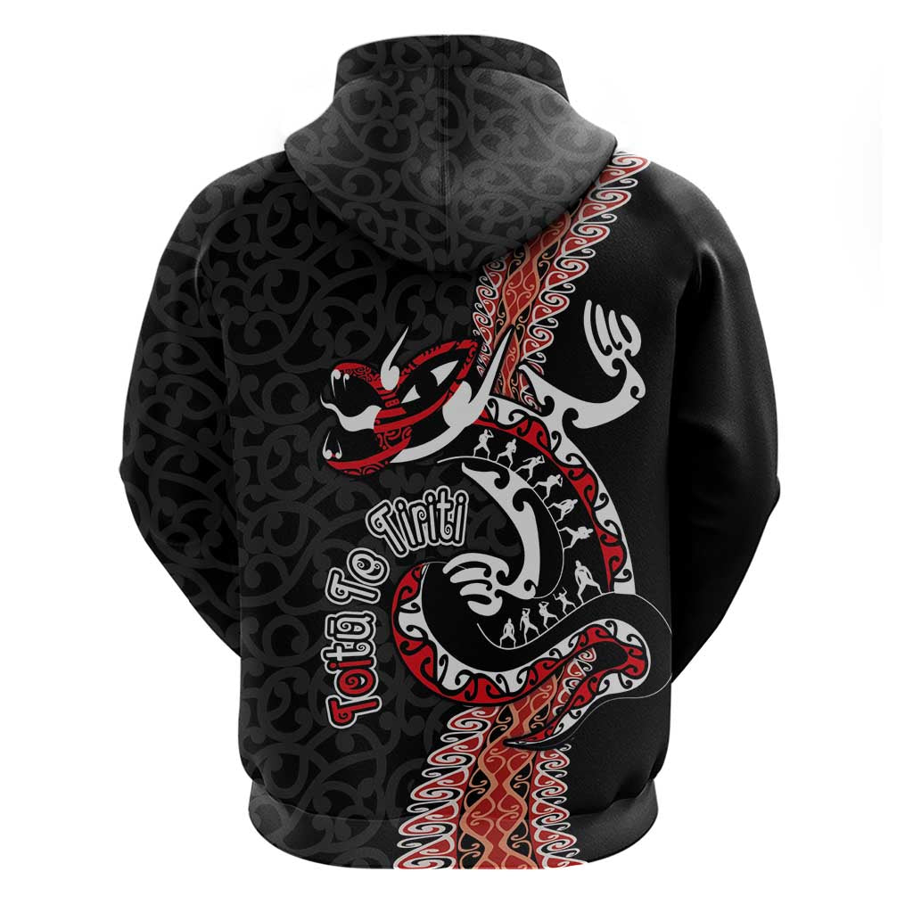 Aotearoa Toitu Te Tiriti Hoodie Maori Taniwha Haka - Honour the Treaty LT03 - Polynesian Pride