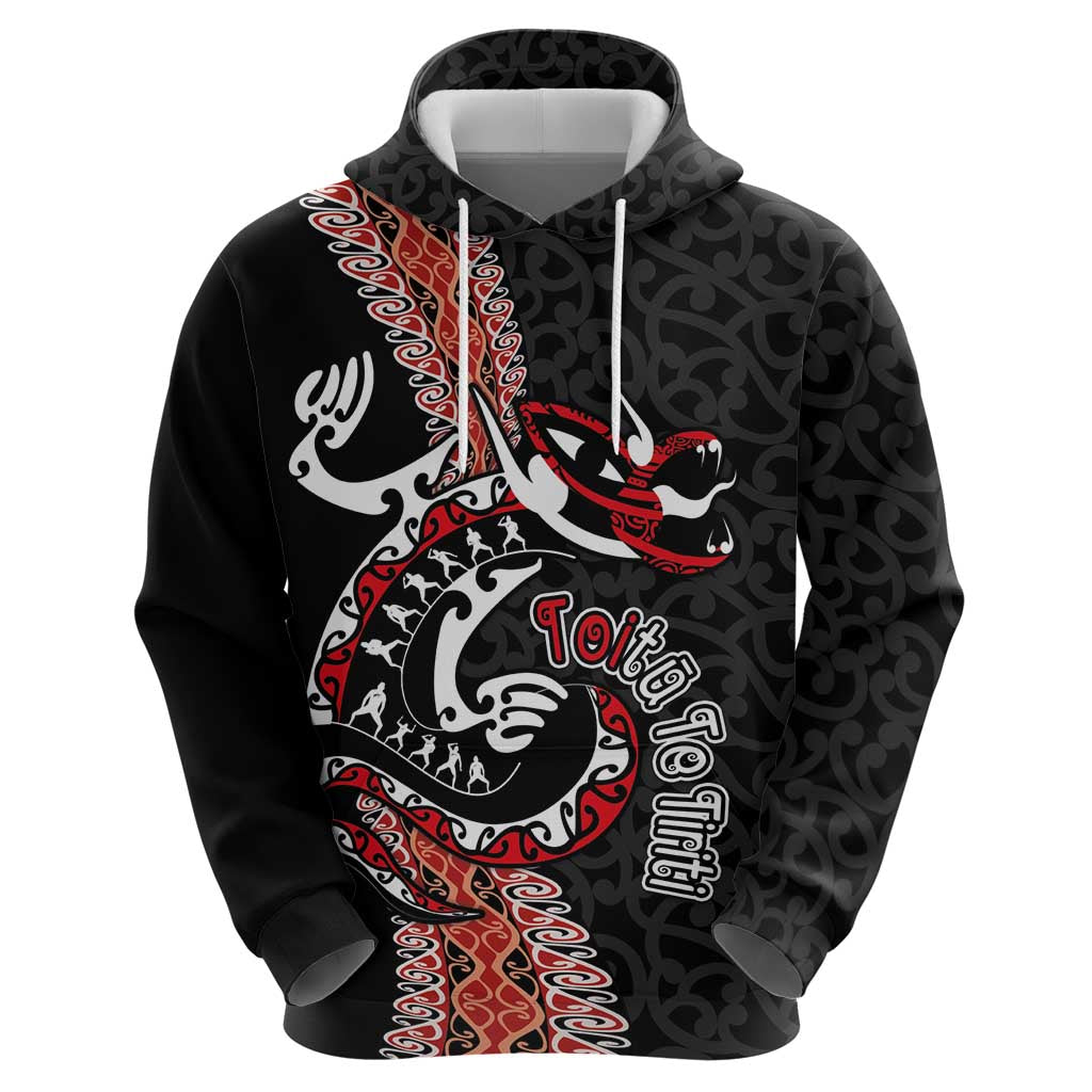 Aotearoa Toitu Te Tiriti Hoodie Maori Taniwha Haka - Honour the Treaty LT03 - Polynesian Pride