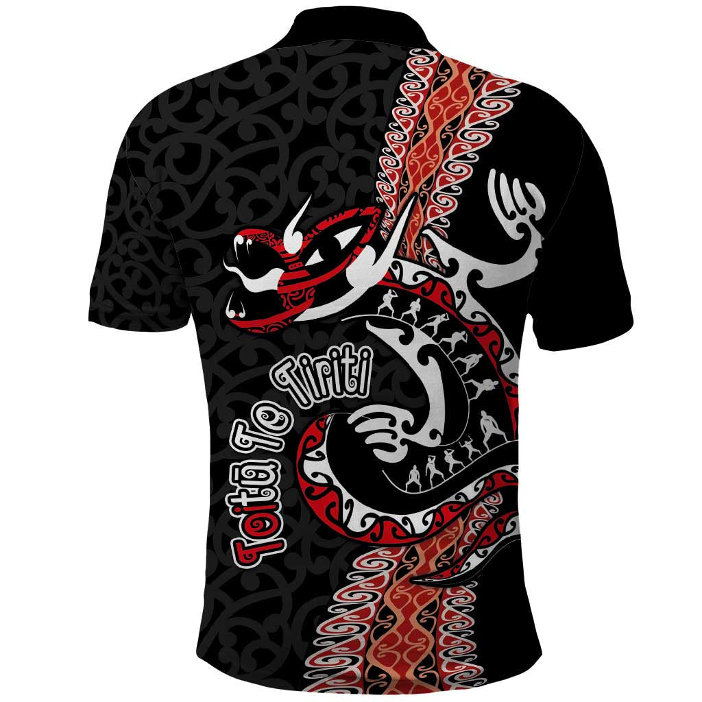Aotearoa Toitu Te Tiriti Polo Shirt Maori Taniwha Haka - Honour the Treaty LT03 - Polynesian Pride