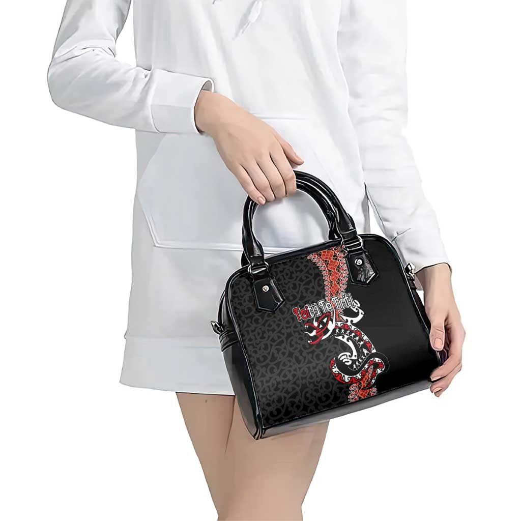 Aotearoa Toitu Te Tiriti Shoulder Handbag Maori Taniwha Haka - Honour the Treaty LT03