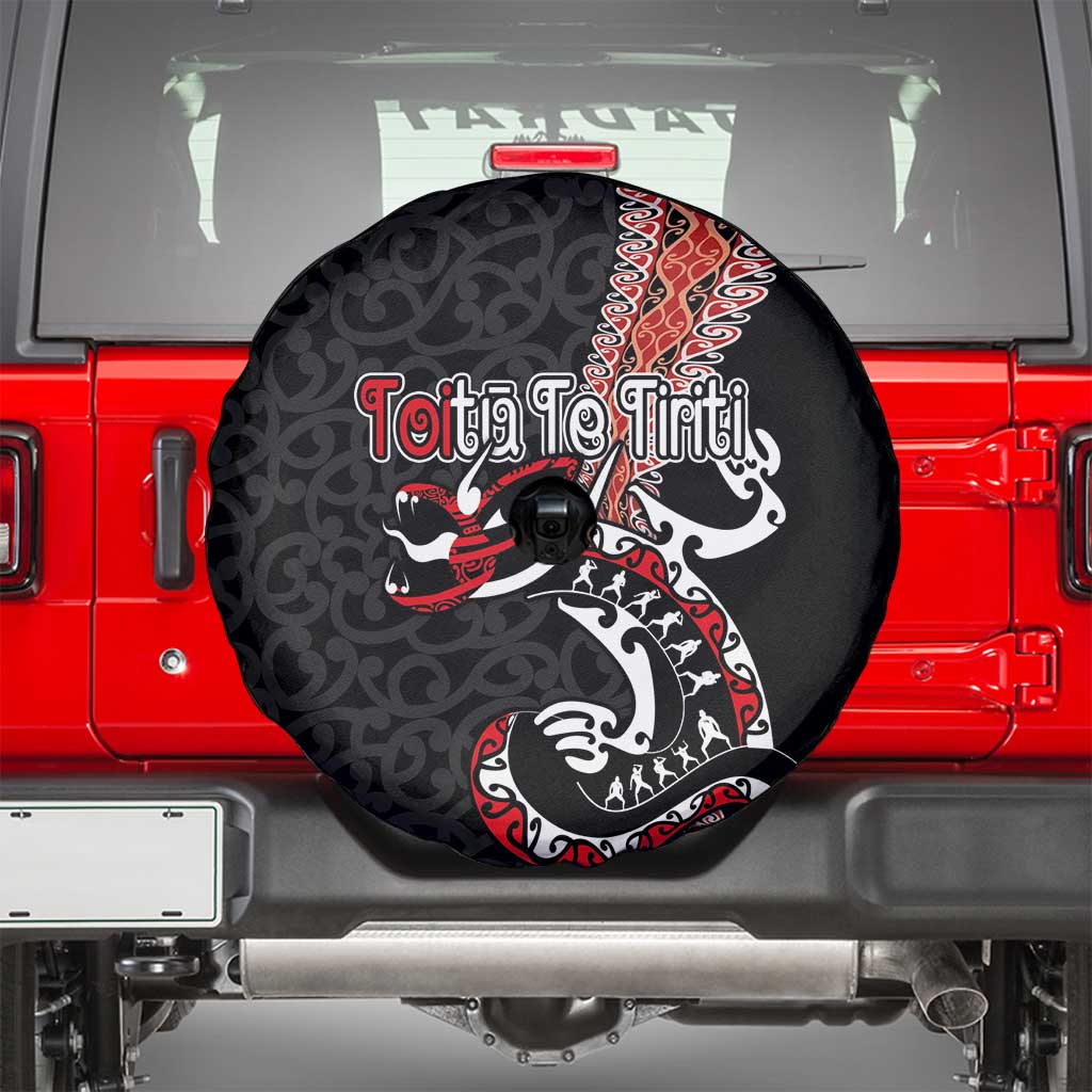 Aotearoa Toitu Te Tiriti Spare Tire Cover Maori Taniwha Haka - Honour the Treaty LT03 - Polynesian Pride