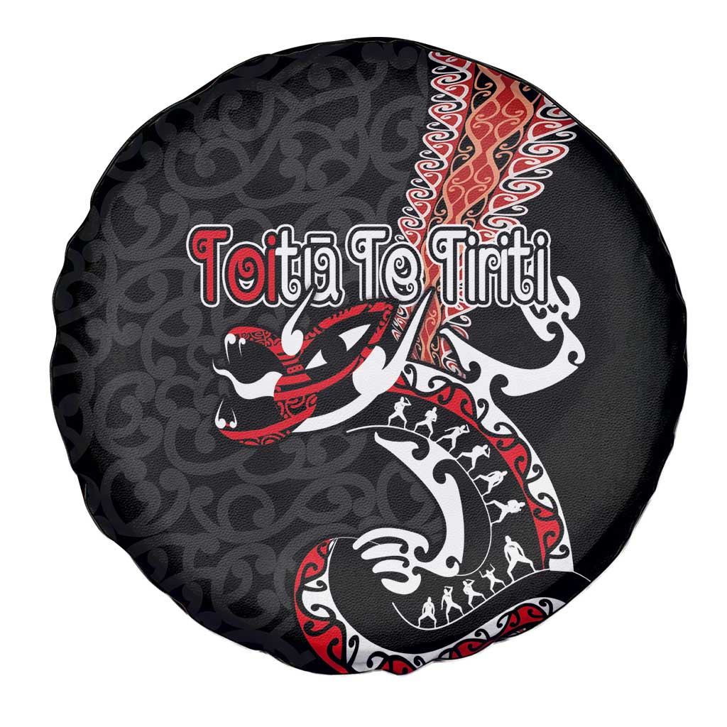 Aotearoa Toitu Te Tiriti Spare Tire Cover Maori Taniwha Haka - Honour the Treaty LT03 - Polynesian Pride