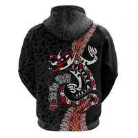 Aotearoa Toitu Te Tiriti Zip Hoodie Maori Taniwha Haka - Honour the Treaty LT03 - Polynesian Pride