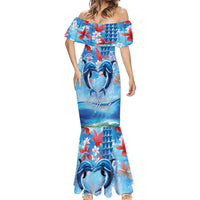 Hawaiian Dolphin Love Couple - Ocean Heart Mermaid Dress LT03 - Polynesian Pride