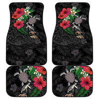 Hawaiian Tropical Plants and Turtles Car Mats Polynesian Art Motifs