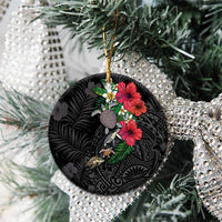 Hawaiian Tropical Plants and Turtles Ceramic Ornament Polynesian Art Motifs