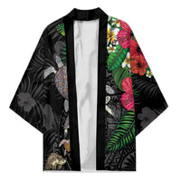 Hawaiian Tropical Plants and Turtles Kimono Polynesian Art Motifs
