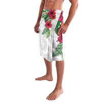 Hawaiian Tropical Plants Lavalava Kakau Tattoo and Polynesian Pattern Half White Color