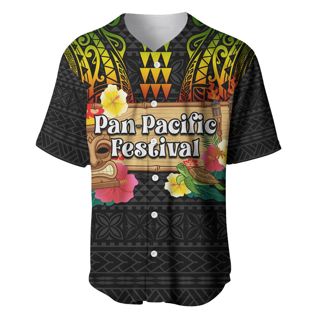 Hawaiian Elements and Polynesian Tattoo Baseball Jersey LT03 Black - Polynesian Pride
